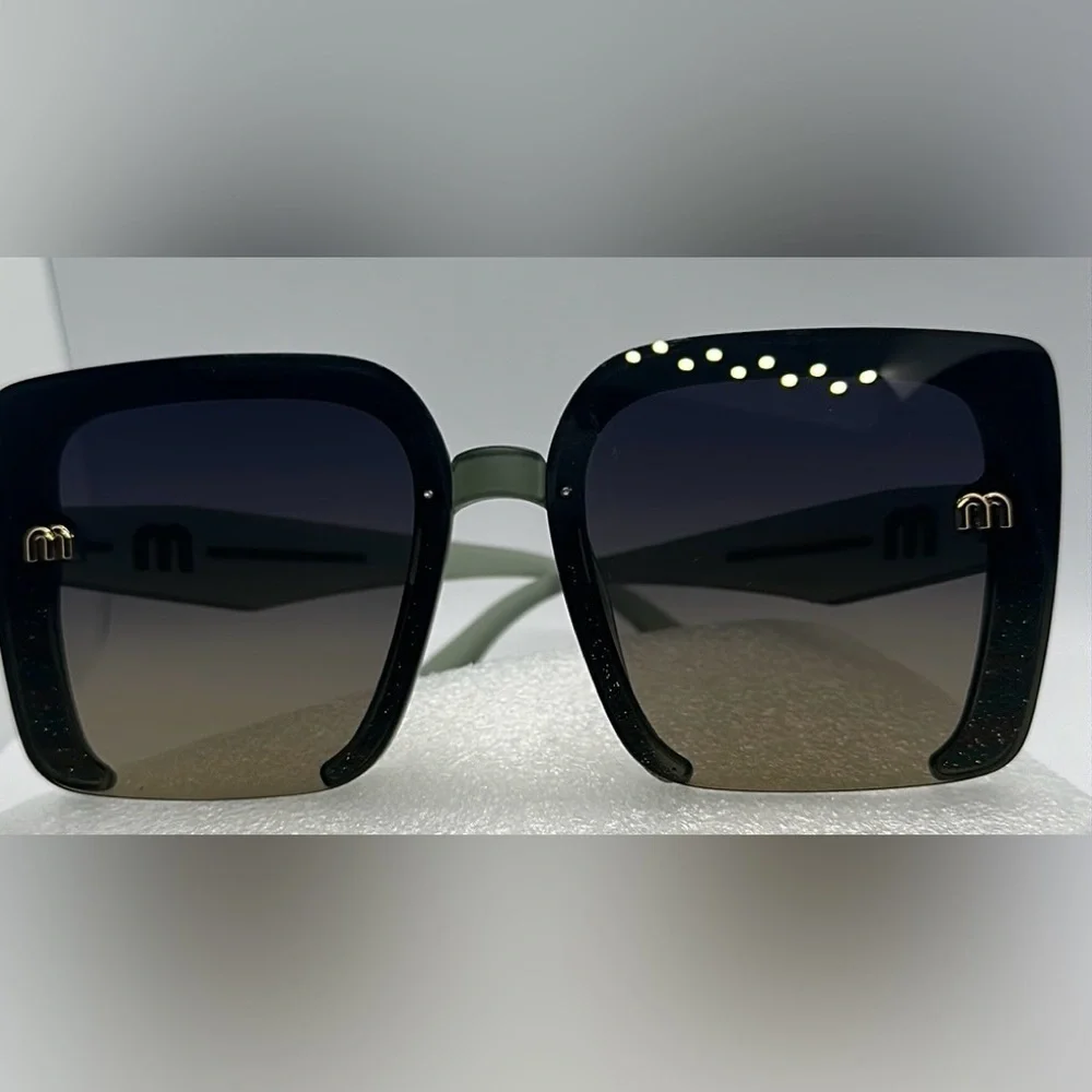 Oversized Square Sunglasses, Gradient Lens, UV Protection, M